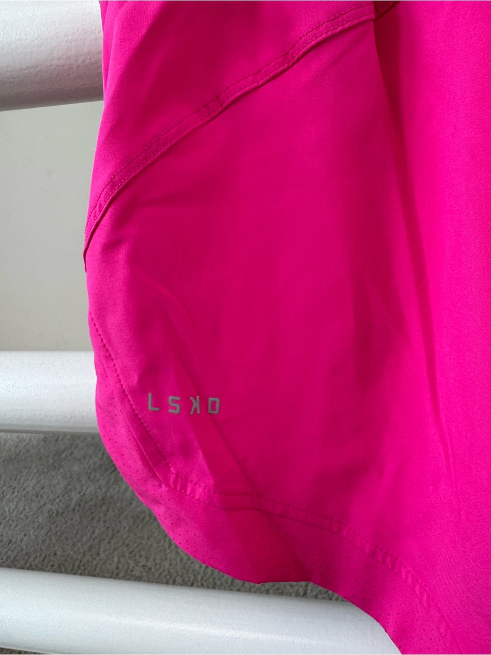 High-Rise Women's Athletic Shorts in Vibrant Pink - Picture 3 of 9